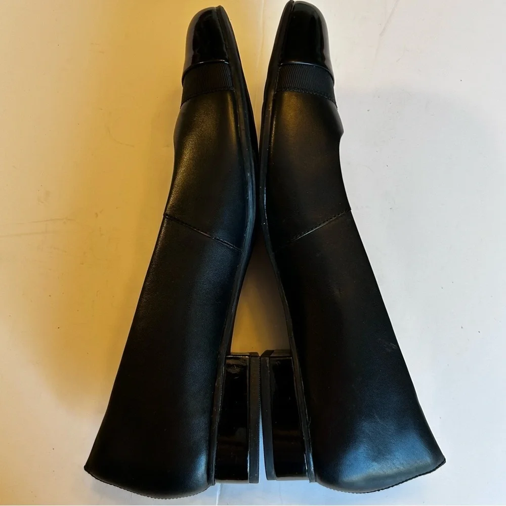 NWOT Clarks Artisan Keesha Rose Women's Black Leather Flats 1” Heel Size 11N